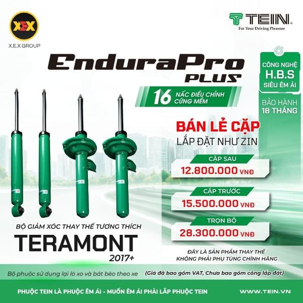 Giảm Xóc Ô Tô Volkswagen Teramont (2017+) Tein EnduraPro Plus - Điều Chỉnh 16 Nấc