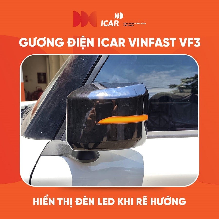 Đèn LED báo rẽ trên gương điện iCar VinFast VF3