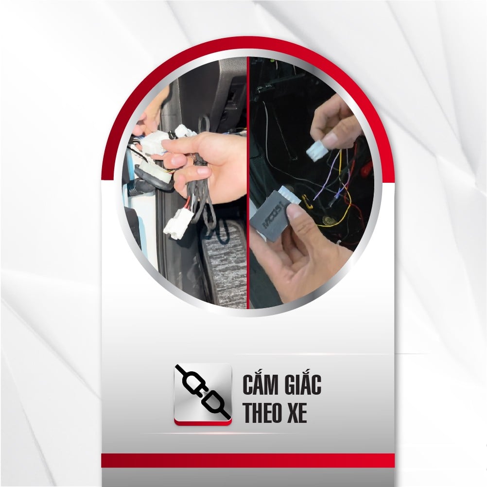 Cắm giắc theo xe khi lắp gương gập điện MCD91 cho Minio Green