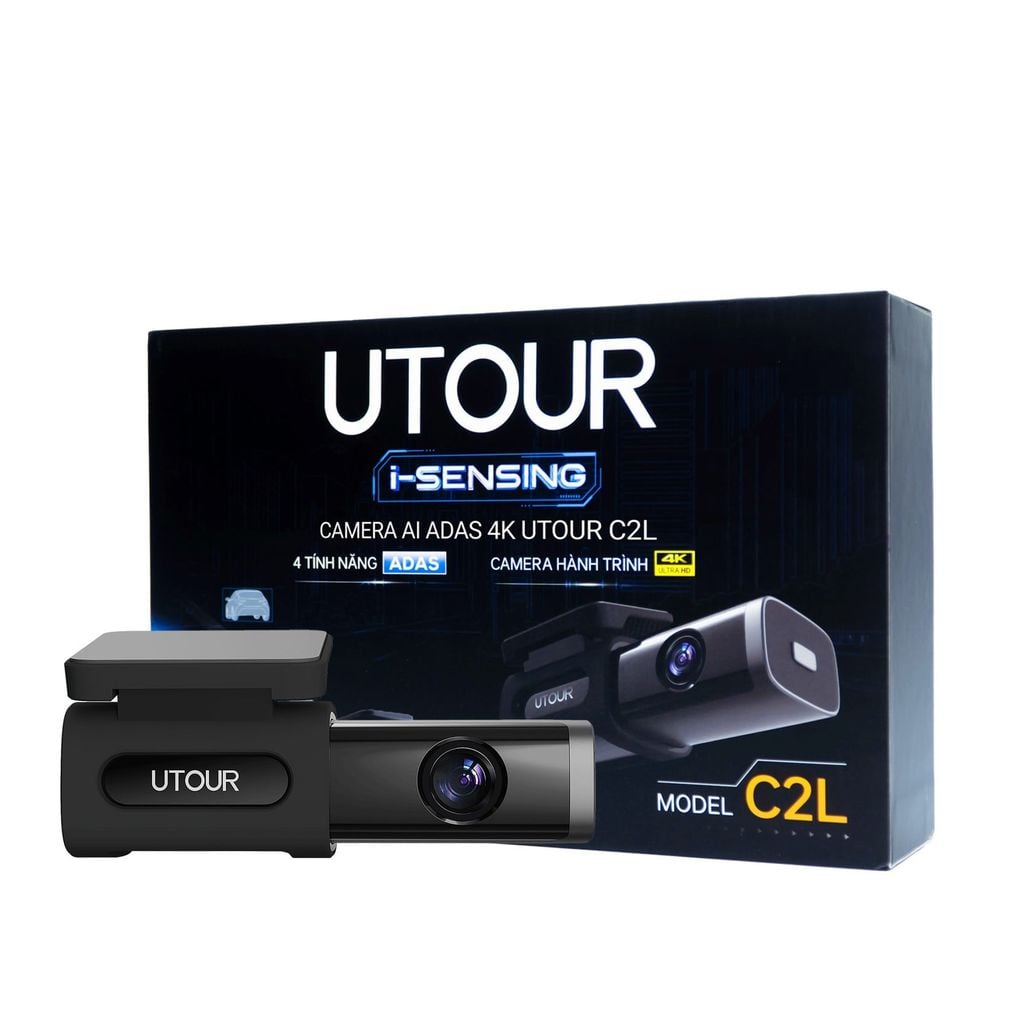 Camera Hành Trình Ô Tô Utour C2L 4K Kèm Camera Sau H300