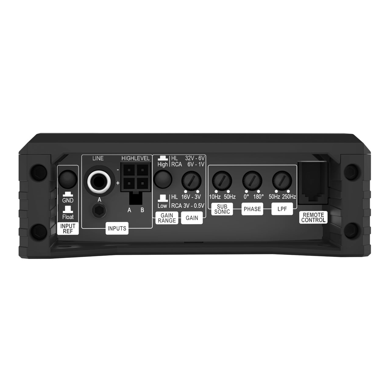Amply mono ô tô Helix AMPLIFY 201 X-OVER mặt ngõ vào