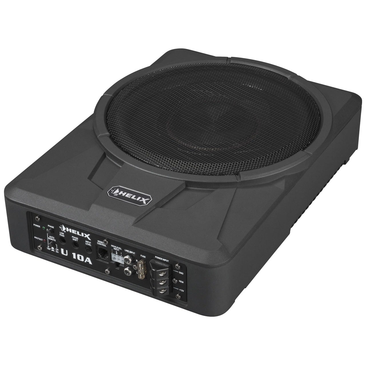 Loa sub điện gầm ghế ô tô Helix U 10A góc nghiêng