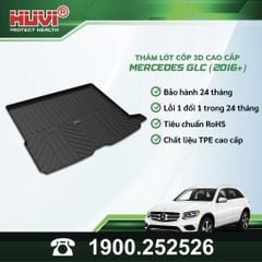 Thảm Lót Sàn Ô Tô Huvi Mercedes GLC 2016-2022 - Tràn Viền Bậc Cửa, Nhựa TPE Cao Cấp