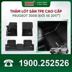 Thảm Lót Sàn Ô Tô Peugeot 3008 2017-2023 Huvi TPE Đúc Khuôn