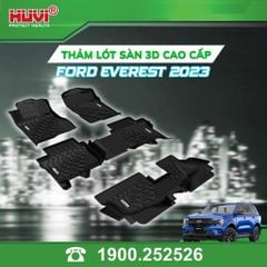 Thảm Lót Sàn Ô Tô Huvi Ford Everest 2023 - Tràn Viền Bậc Cửa, Nhựa TPE Cao Cấp