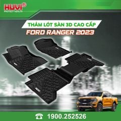 Thảm Lót Sàn Ô Tô Ford Ranger 2023 Huvi TPE Đúc Khuôn 3D