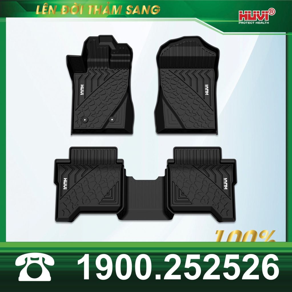 Thảm Lót Sàn Ô Tô Ford Ranger 2023 Huvi TPE Đúc Khuôn 3D
