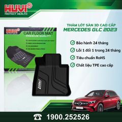 Thảm Lót Sàn Ô Tô Mercedes GLC 2023 Huvi TPE Đúc Khuôn 3D