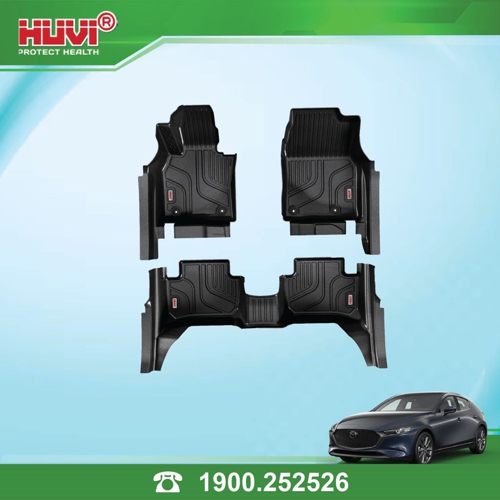 Thảm Lót Sàn Ô Tô Mazda 3 Huvi TPE Tràn Viền