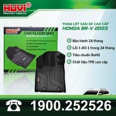 Thảm Lót Sàn Ô Tô Honda BR-V 2023 Huvi TPE 3D 4 Tấm