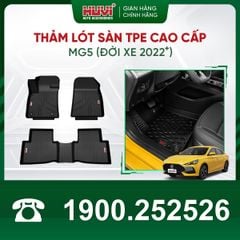 Thảm Lót Sàn Ô Tô MG5 2022-2023 Huvi TPE Tràn Viền