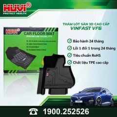 Thảm Lót Sàn Ô Tô Huvi VinFast VF6 2023 - Tràn Viền Bậc Cửa, Nhựa TPE Cao Cấp