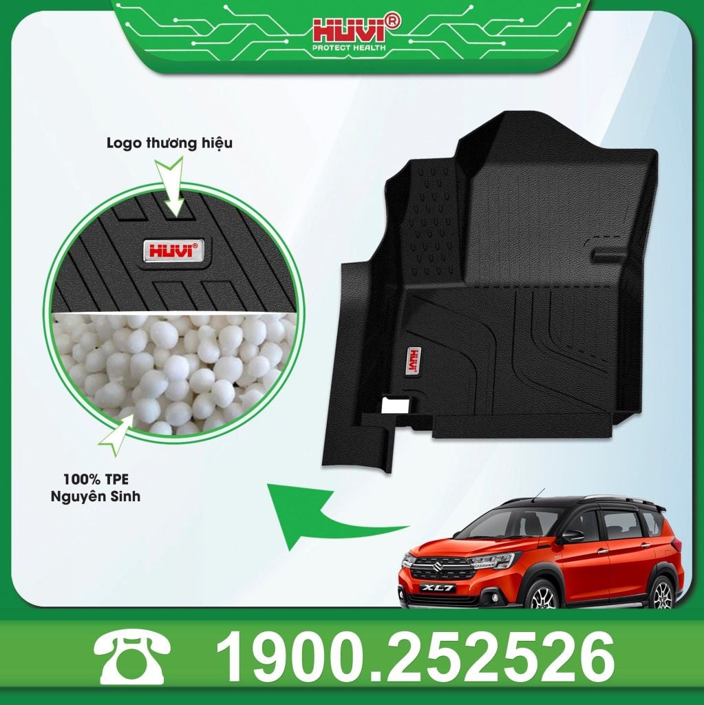 Thảm Lót Sàn Ô Tô Suzuki XL7 2023 Huvi TPE Tràn Viền