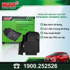 Thảm Lót Sàn Ô Tô Huvi Mitsubishi Xpander 2018-2026 - Tràn Viền Bậc Cửa, Nhựa TPE Cao Cấp