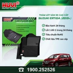 Thảm Lót Sàn Ô Tô Suzuki Ertiga 2019-2023 Huvi TPE Tràn Viền