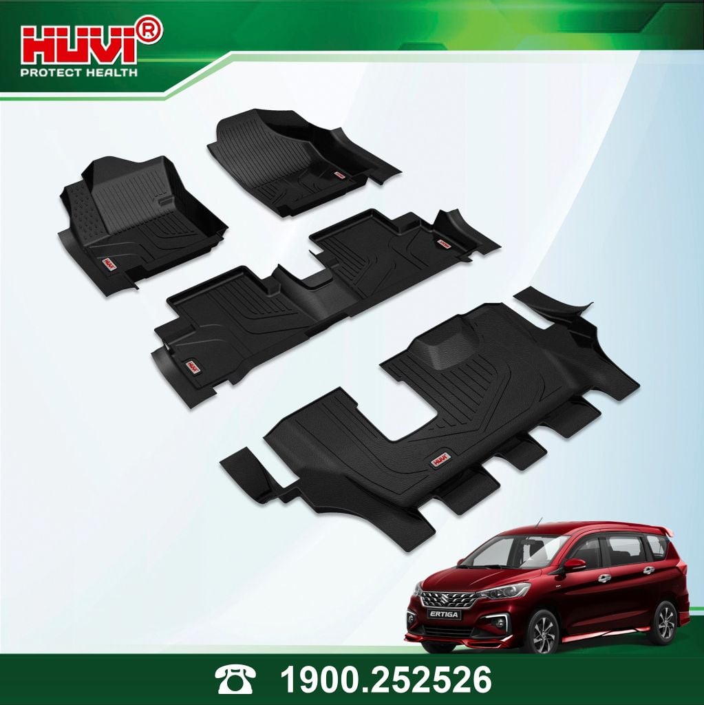 Thảm Lót Sàn Ô Tô Suzuki Ertiga 2019-2023 Huvi TPE Tràn Viền