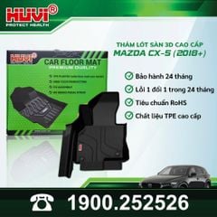 Thảm Lót Sàn Ô Tô Mazda CX-5 2018-2023 Huvi TPE Tràn Viền