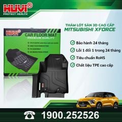 Thảm Lót Sàn Ô Tô Mitsubishi Xforce 2024 Huvi TPE Tràn Viền