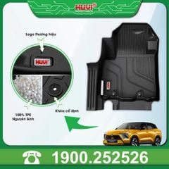 Thảm Lót Sàn Ô Tô Mitsubishi Xforce 2024 Huvi TPE Tràn Viền