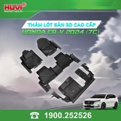 Thảm Lót Sàn Ô Tô Huvi Honda CRV 2024 (7 chỗ) - Tràn Viền Bậc Cửa, Nhựa TPE Cao Cấp