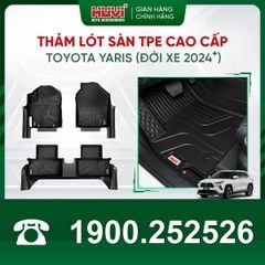 Thảm Lót Sàn Ô Tô Toyota Yaris Cross 2024 Bản Xăng Huvi TPE Tràn Viền