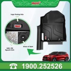 Thảm Lót Sàn Ô Tô Toyota Yaris Cross 2024 Bản Xăng Huvi TPE Tràn Viền