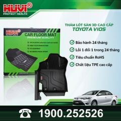 Thảm Lót Sàn Ô Tô Huvi Toyota Vios 2021-2025 - Tràn Viền Bậc Cửa, Nhựa TPE Cao Cấp