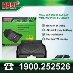 Thảm Lót Sàn Ô Tô Wuling Mini EV 2023 Huvi TPE Tràn Viền
