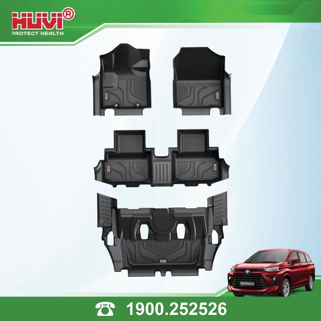 Thảm Lót Sàn Ô Tô Huvi Toyota Avanza 2022-2024 - Tràn Viền Bậc Cửa, Nhựa TPE Cao Cấp