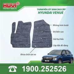Thảm Lót Sàn Ô Tô Huvi Hyundai Venue 2024 - Tràn Viền Bậc Cửa, Nhựa TPE Cao Cấp