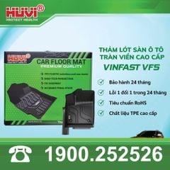 Thảm Lót Sàn Ô Tô VinFast VF5 2023 Huvi TPE Màu Đen