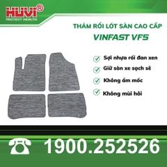Thảm Lót Sàn Ô Tô VinFast VF5 2023 Huvi TPE Màu Đen