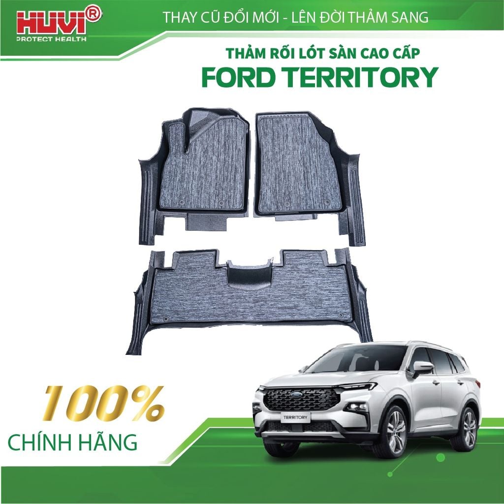 Thảm Lót Sàn Ô Tô Ford Territory 2023-2024 Huvi TPE Tràn Viền