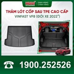 Thảm Lót Sàn Ô Tô Huvi VinFast VF8 Eco (2023-2025) - Tràn Viền Bậc Cửa, Nhựa TPE Cao Cấp