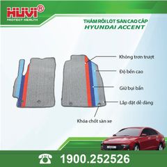 Thảm Lót Sàn Ô Tô Hyundai Accent 2024 Huvi TPE Tràn Viền