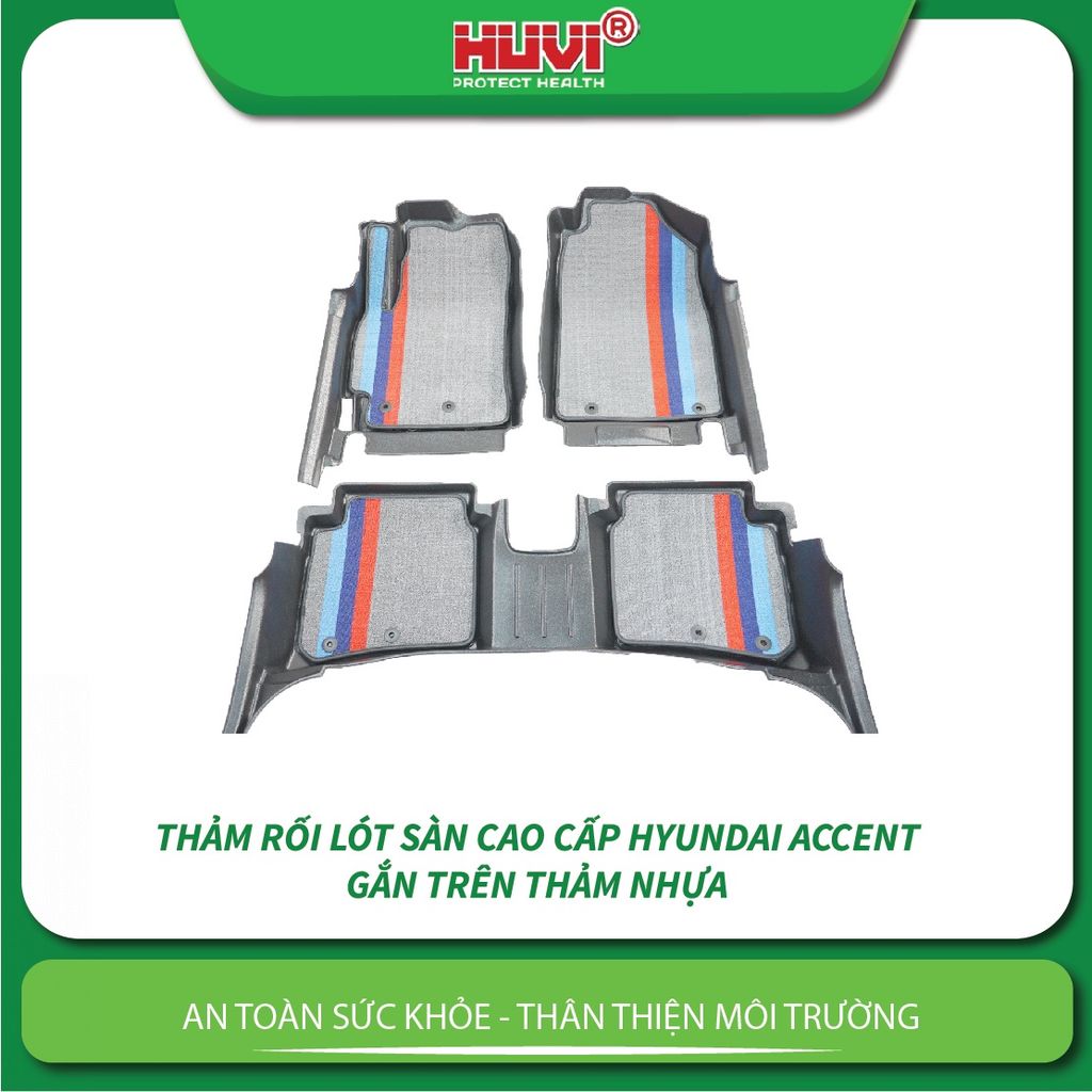 Thảm Lót Sàn Ô Tô Hyundai Accent 2024 Huvi TPE Tràn Viền