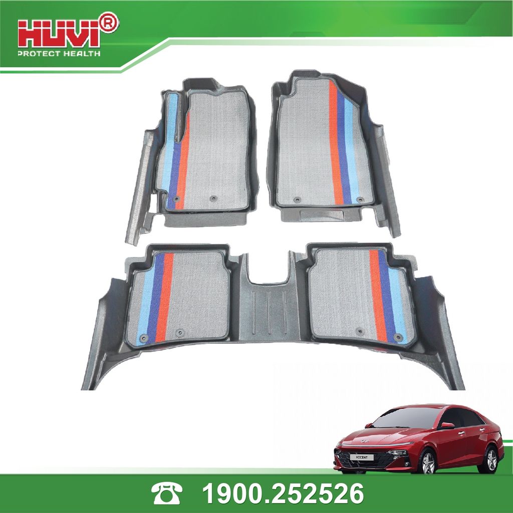 Thảm Lót Sàn Ô Tô Hyundai Accent 2024 Huvi TPE Tràn Viền