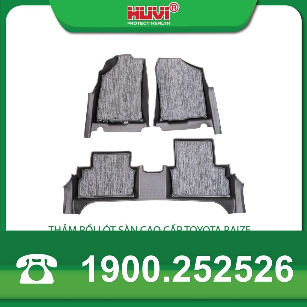 Thảm Lót Sàn Ô Tô Toyota Raize 2024 Huvi TPE Tràn Viền