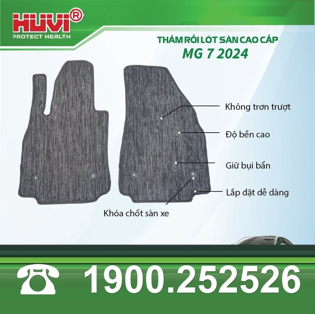 Thảm Lót Sàn Ô Tô MG7 2024 Huvi TPE Tràn Viền