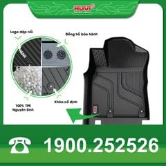 Thảm Lót Sàn Ô Tô Huvi Kia K3 2021-2025 - Tràn Viền Bậc Cửa, Nhựa TPE Cao Cấp