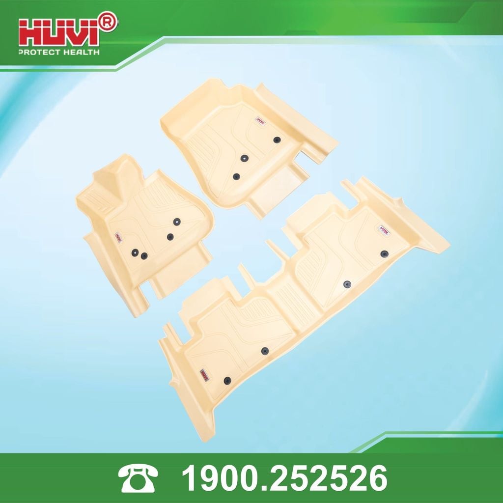 Thảm Lót Sàn Ô Tô VinFast VF6 2023+ Huvi TPE Màu Be