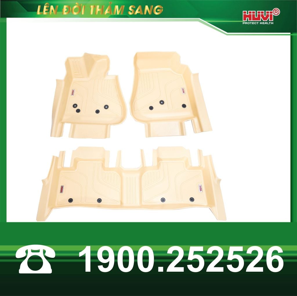 Thảm Lót Sàn Ô Tô VinFast VF6 2023+ Huvi TPE Màu Be