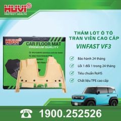 Thảm Lót Sàn Ô Tô VinFast VF3 2024+ Huvi TPE Màu Be