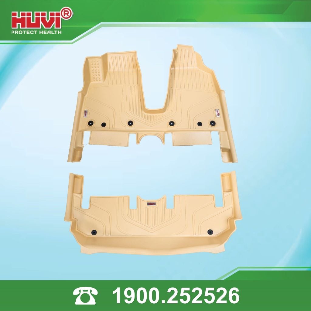 Thảm Lót Sàn Ô Tô VinFast VF3 2024+ Huvi TPE Màu Be