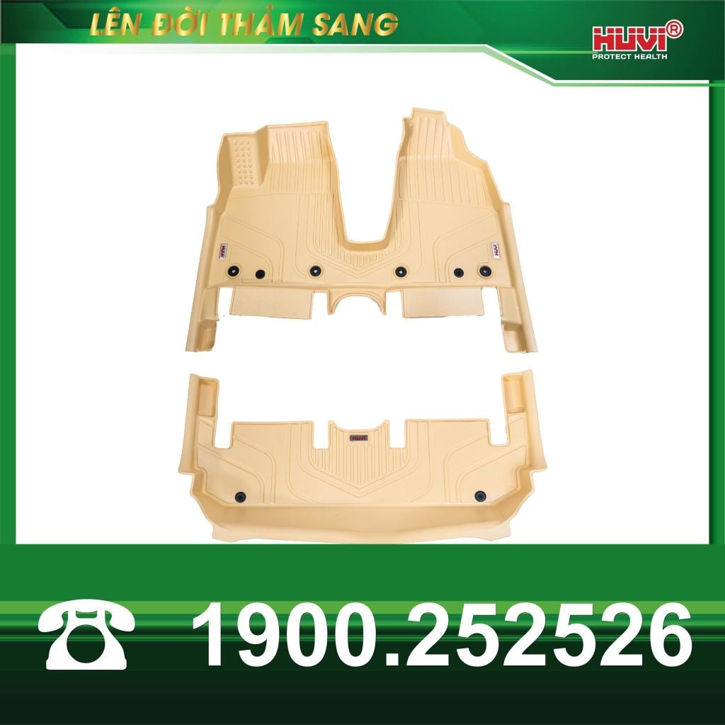Thảm Lót Sàn Ô Tô VinFast VF3 2024+ Huvi TPE Màu Be