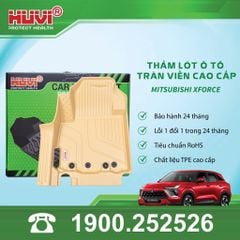 Thảm Lót Sàn Ô Tô Mitsubishi Xforce 2024-2025 Huvi TPE Màu Be