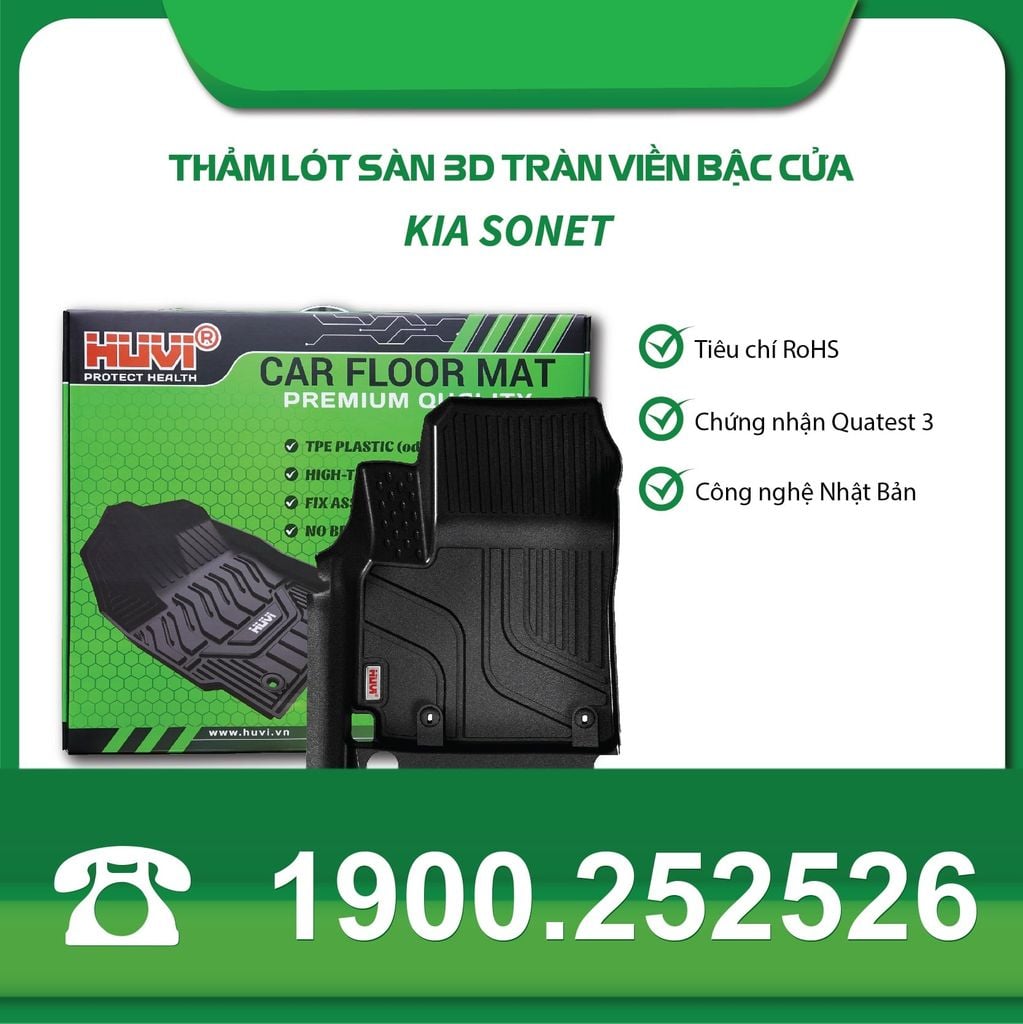 Thảm Lót Sàn Ô Tô Kia Sonet 2025 Huvi TPE