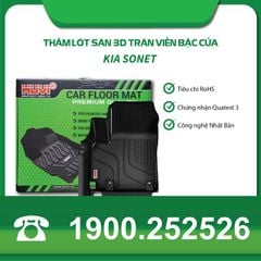 Thảm Lót Sàn Ô Tô Kia Sonet 2025 Huvi TPE