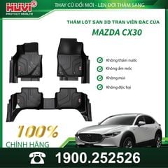 Thảm Lót Sàn Ô Tô Huvi Mazda CX30 2021-2025 - Tràn Viền Bậc Cửa, Nhựa TPE Cao Cấp