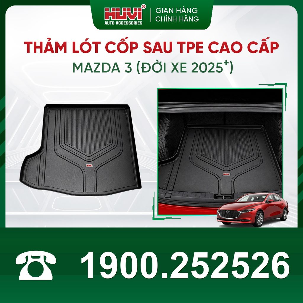 Thảm Lót Sàn Ô Tô Huvi Mazda CX30 2021-2025 - Tràn Viền Bậc Cửa, Nhựa TPE Cao Cấp
